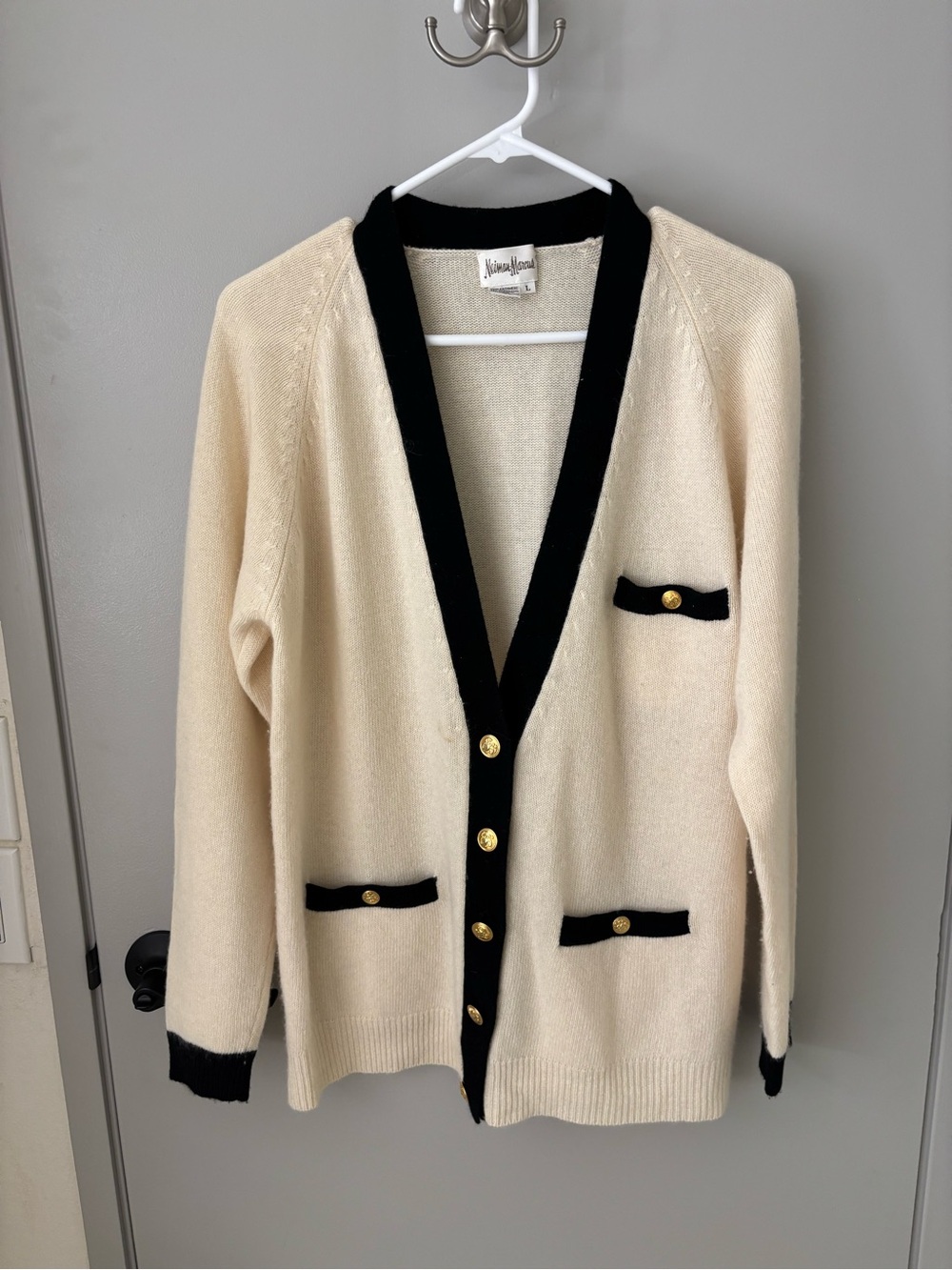 Vintage Neiman Marcus Cashmere Cardigan Size L